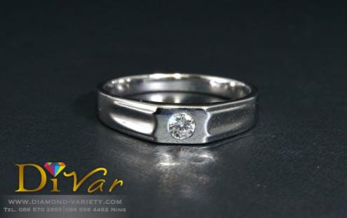 แหวนเพชรแท้ เพชรเบลเยี่ยมคัทน้ำ97-98 ความสะอาดvs-vvs รวมทั้งหมด0.11กะรัต ทองคำขาว18K ไซด์56 สวยเรียบค่ะ